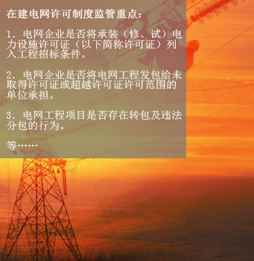 八、在建電網(wǎng)工程項(xiàng)目許可制度執(zhí)行情況