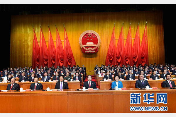 10月1日，慶祝中華人民共和國(guó)成立66周年暨新疆維吾爾自治區(qū)成立60周年大會(huì)在新疆人民會(huì)堂隆重舉行。 新華社記者 饒愛民 攝