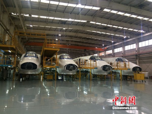 中車青島四方機車車輛股份有限公司廠房。中新網(wǎng) 邱宇 攝