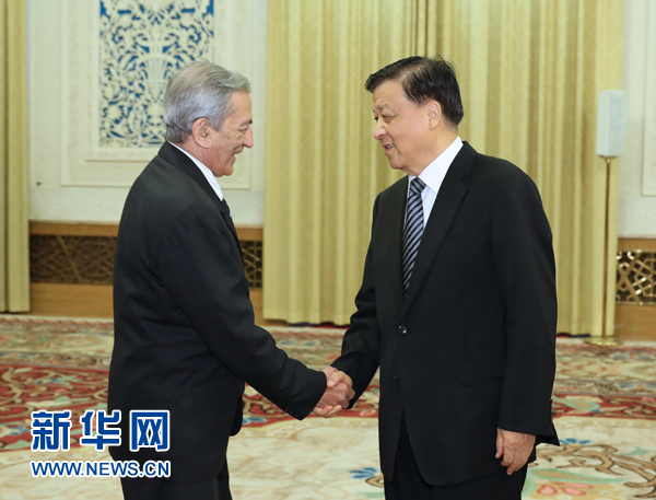 6月21日，中共中央政治局常委、中央書記處書記劉云山在北京會(huì)見古共中央書記處書記、國際關(guān)系部部長巴拉格爾率領(lǐng)的古巴共產(chǎn)黨代表團(tuán)。新華社記者馬占成攝