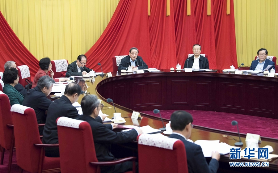 12月22日，全國政協(xié)主席俞正聲在北京主持召開政協(xié)第十二屆全國委員會第六十八次主席會議。 新華社記者 李濤 攝