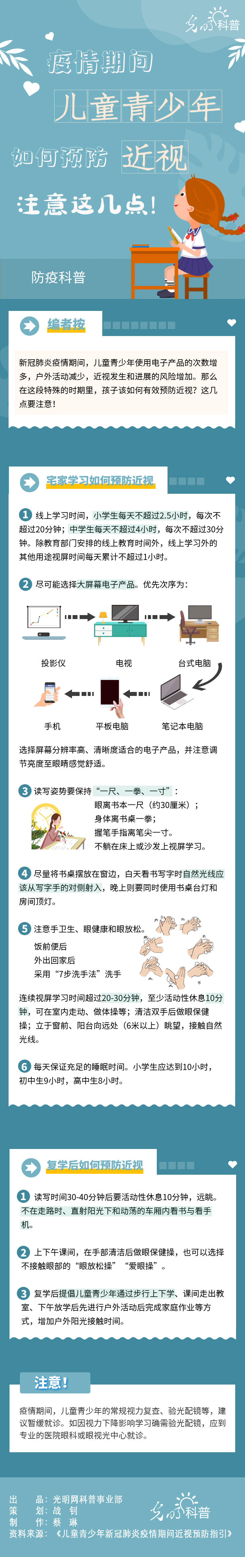 【防疫科普】疫情期間兒童青少年如何預(yù)防近視？注意這幾點(diǎn)！