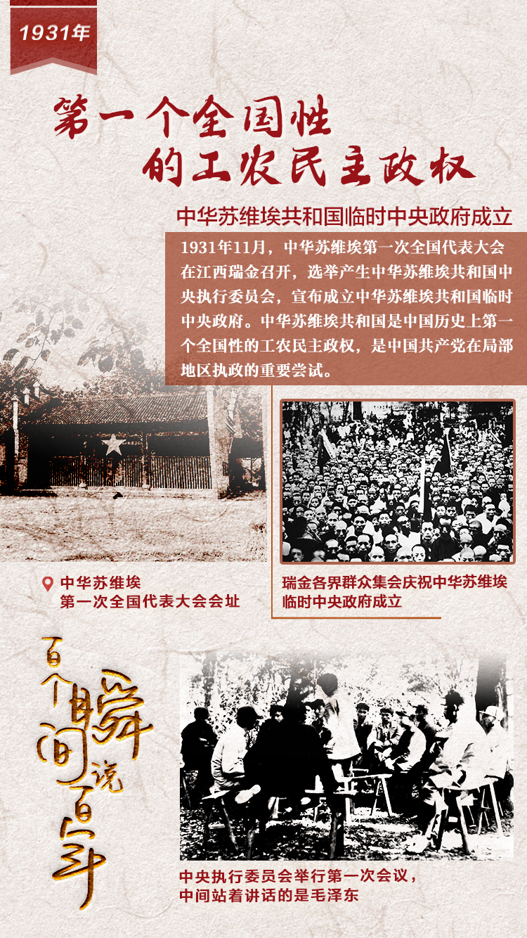 1931，第一個全國性的工農(nóng)民主政權(quán)