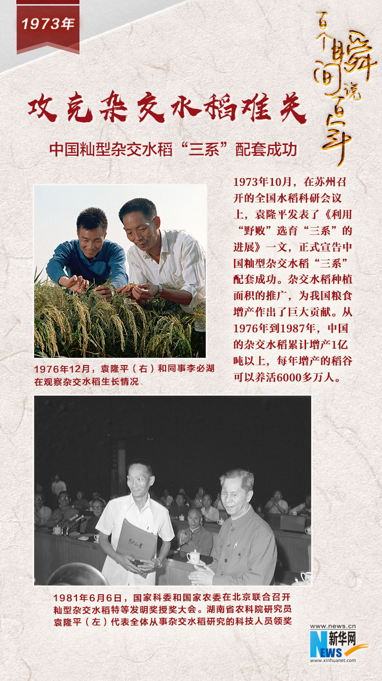 1973，攻克雜交水稻難關(guān)