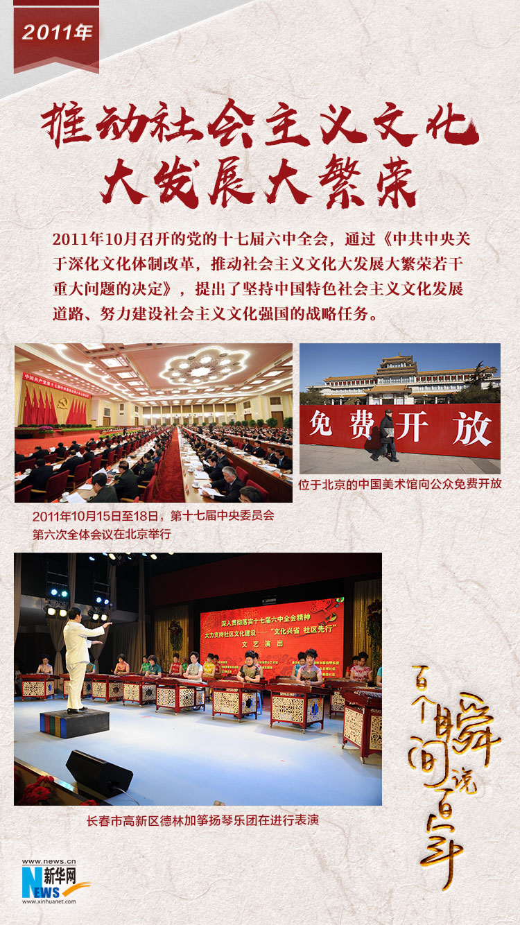 2011，推動社會主義文化大發(fā)展大繁榮