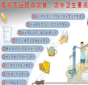 震后災(zāi)區(qū)民眾飲食、飲水衛(wèi)生要點(diǎn)