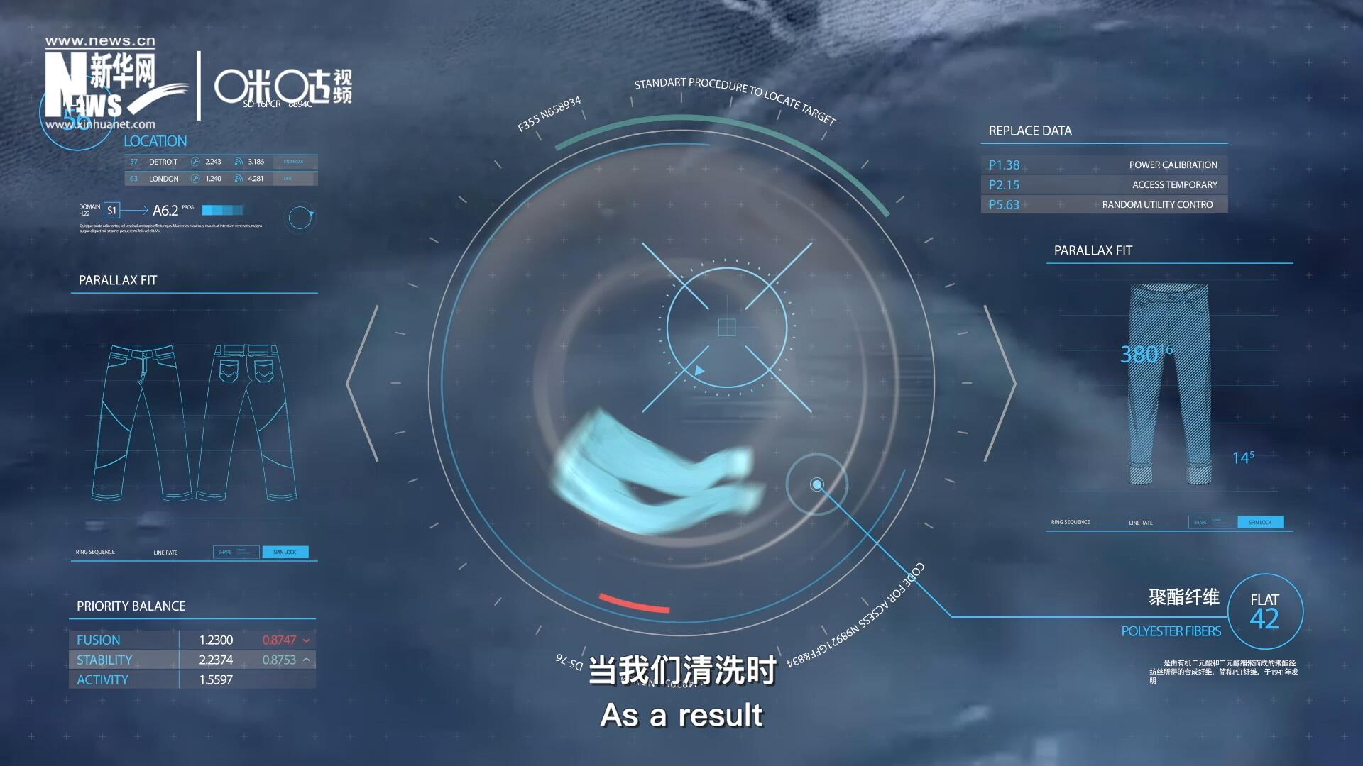 為了增強(qiáng)牛仔褲的彈性，面料里還會(huì)加入聚酯纖維