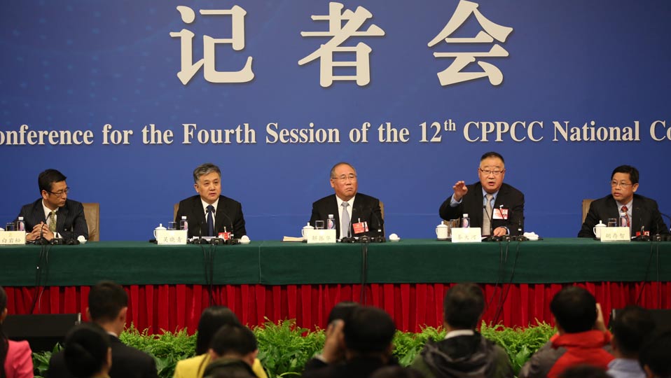 解振華、秦大河、吳曉青、胡存智、白巖松答記者問