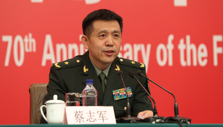 閱兵領(lǐng)導(dǎo)小組辦公室副主任、中央軍委聯(lián)合參謀部作戰(zhàn)局副局長(zhǎng)蔡志軍