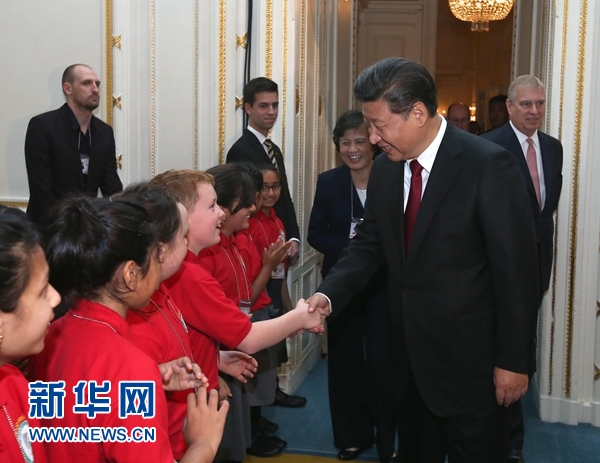 10月22日，國家主席習近平在倫敦出席全英孔子學院和孔子課堂年會開幕式。 新華社記者 龐興雷 攝 