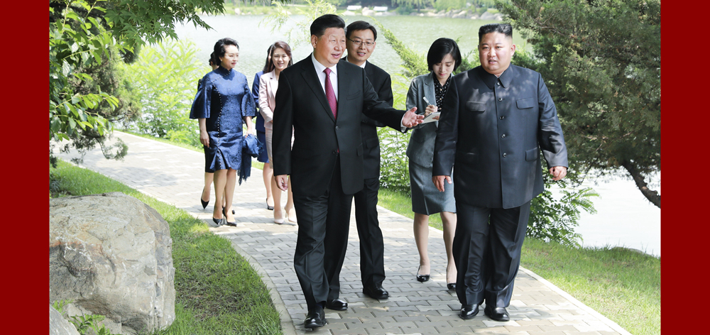 習近平會見朝鮮勞動黨委員長、國務委員會委員長金正恩